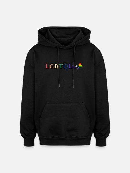 LGBTQIA+ - Oversized Unisex Hoodie - black
