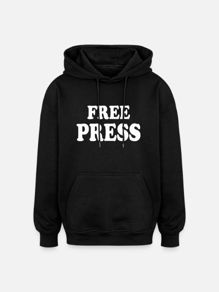 Free press - Oversized Unisex Hoodie - black