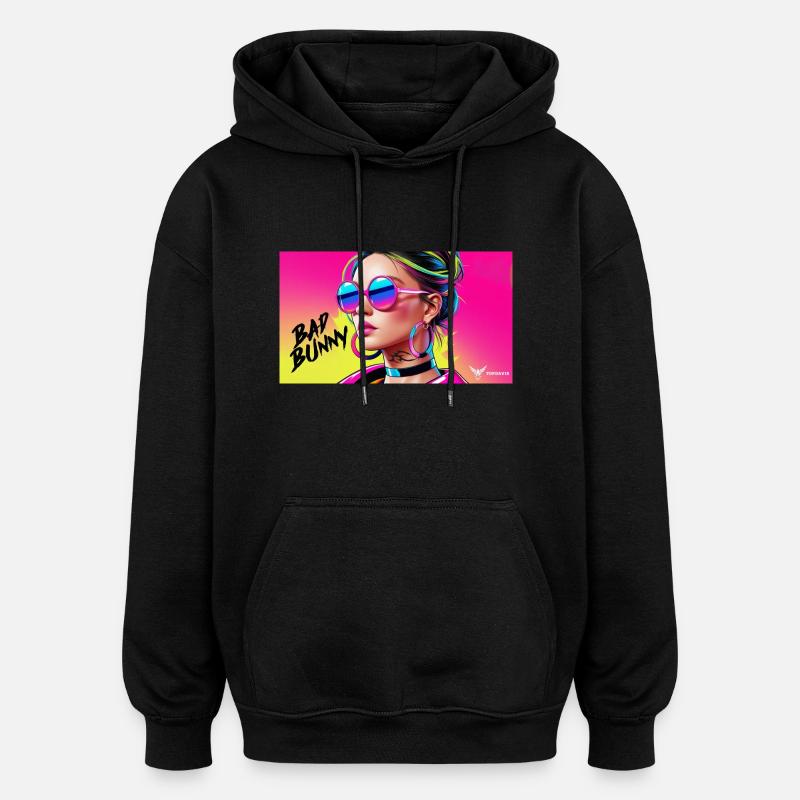 Bad Bunny Model Girl - Oversized Unisex Hoodie - Schwarz