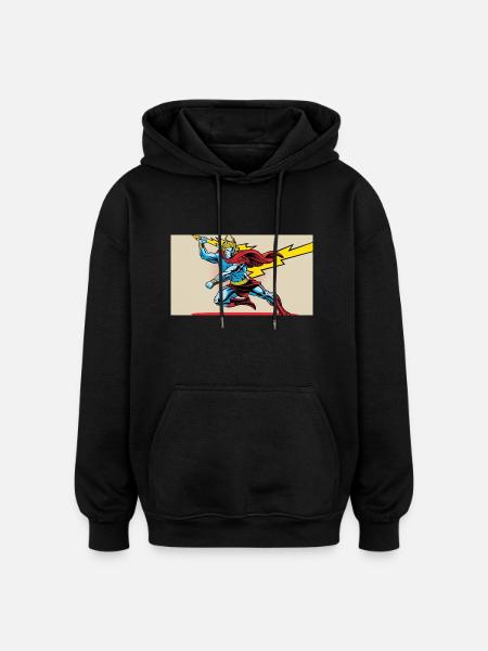 nVx Zeus 1 - Oversized Unisex Hoodie - black