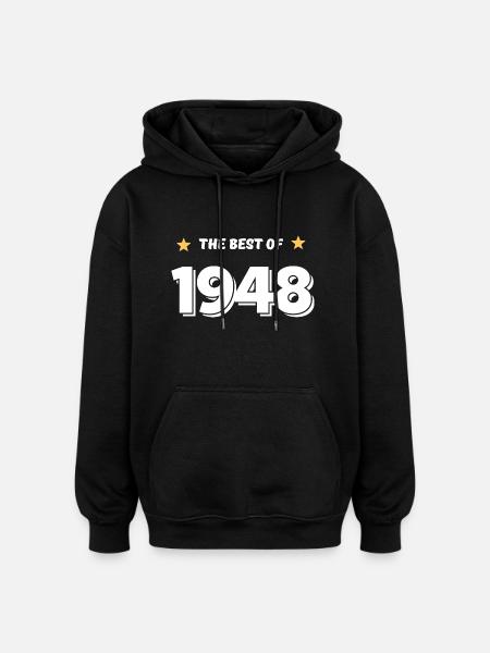 Best of 1948 - Oversized Unisex Hoodie - black