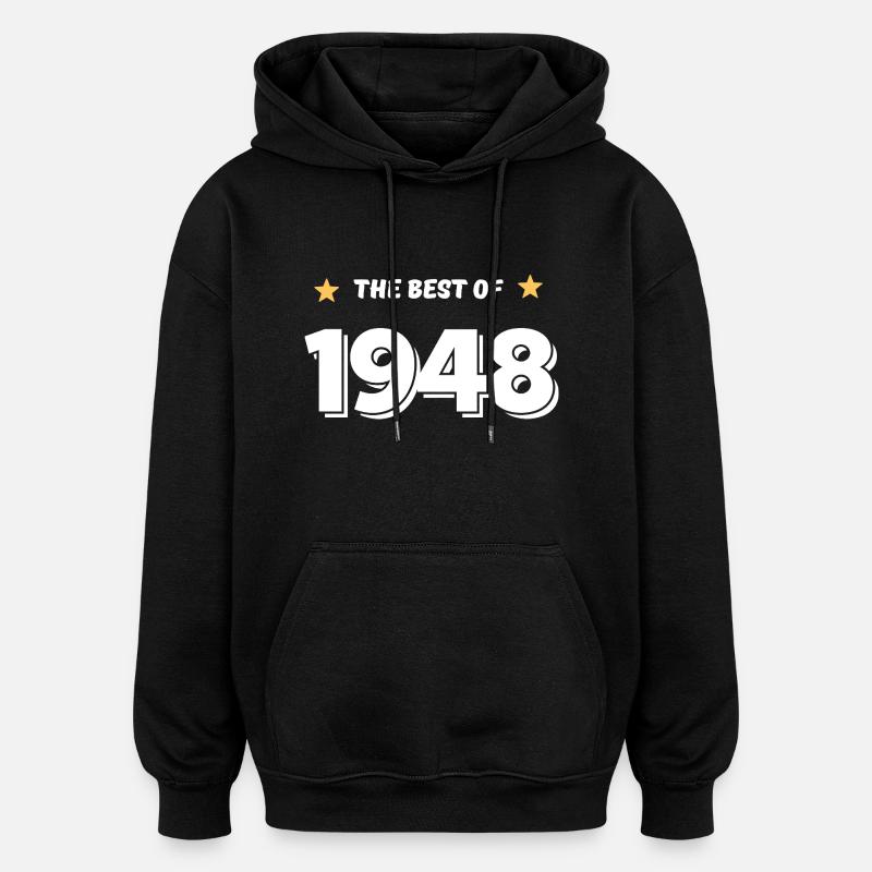 Das Beste von 1948 - Oversized Unisex Hoodie - Schwarz