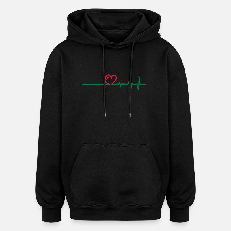 Frequenz Herz - Oversized Unisex Hoodie - black