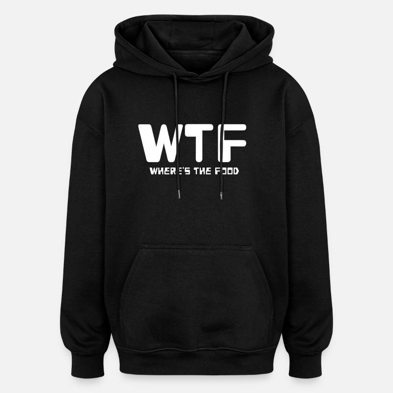 WTF - Sweat à capuche oversize unisexe - noir