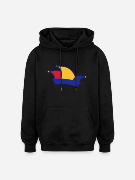 Carnival fools cap - Oversized Unisex Hoodie - black