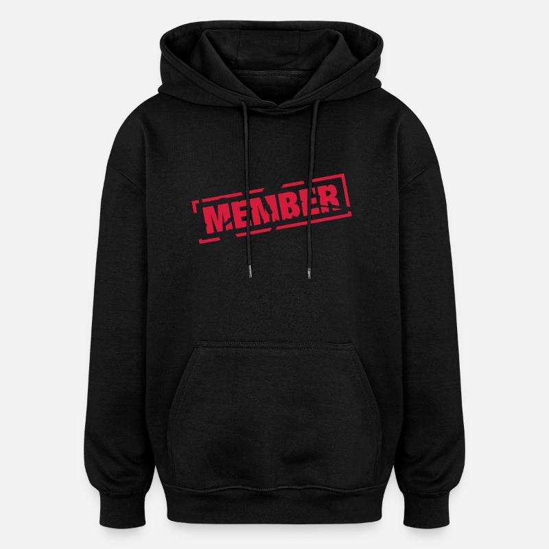 member_qb1 - Sweat à capuche oversize unisexe - noir