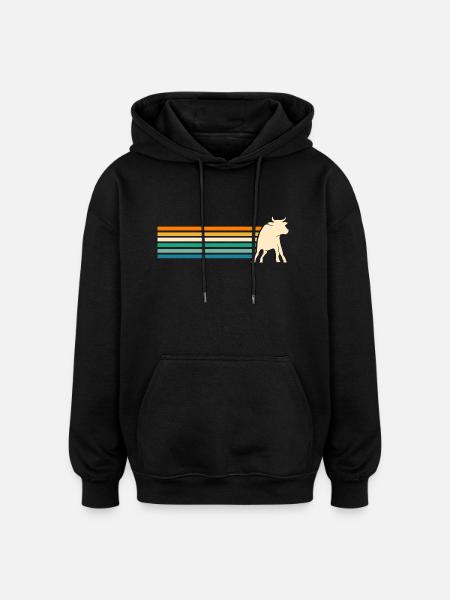 Buffalo Cattle Oxen - Oversized Unisex Hoodie - black
