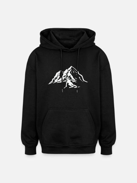 Ski Mountains 1 - Oversized Unisex Hoodie - black