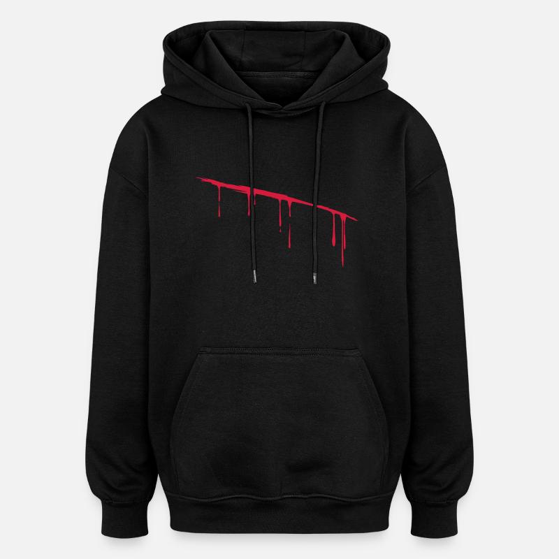 gore Schwerthieb - Oversized Unisex Hoodie - Schwarz