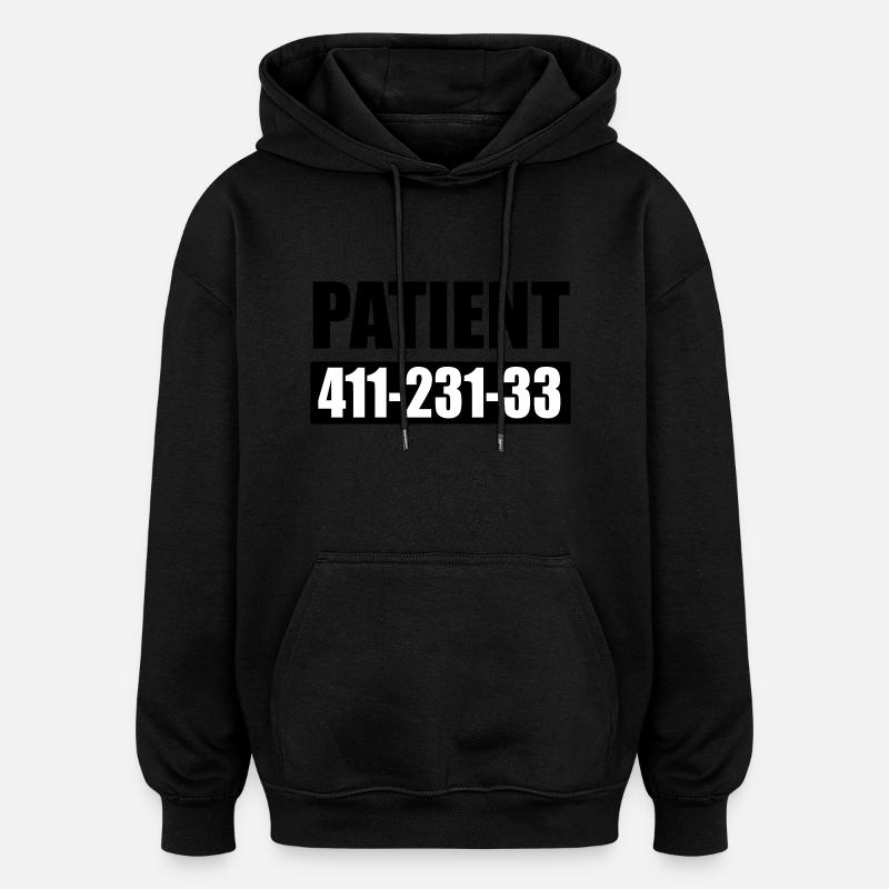 patient 666 - Sweat à capuche oversize unisexe - noir