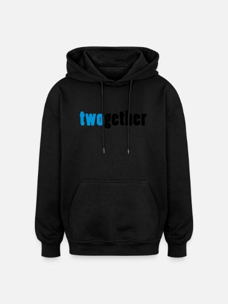 twogether - Oversized Unisex Hoodie - black