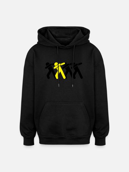 dabbing team - Oversized Unisex Hoodie - Schwarz
