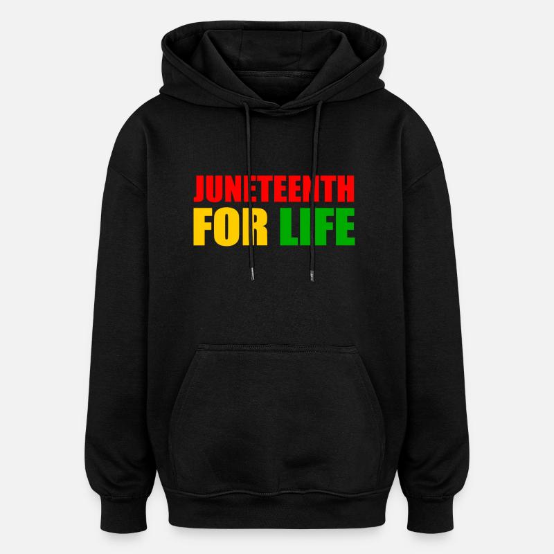 juneteenth - Oversized Unisex Hoodie - black