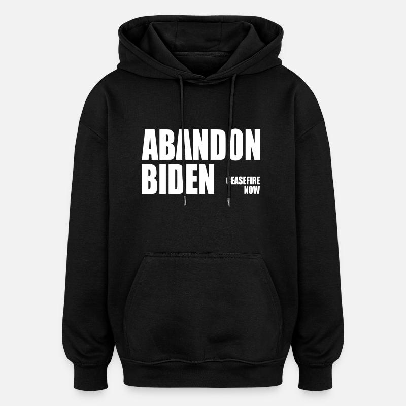 Abandon biden - Sweat à capuche oversize unisexe - noir