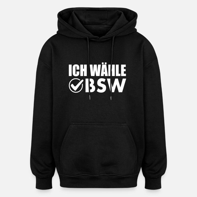 je choisis bsw - Sweat à capuche oversize unisexe - noir