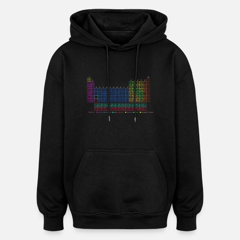 Periodensystem der chemischen Elemente. - Oversized Unisex Hoodie - Schwarz