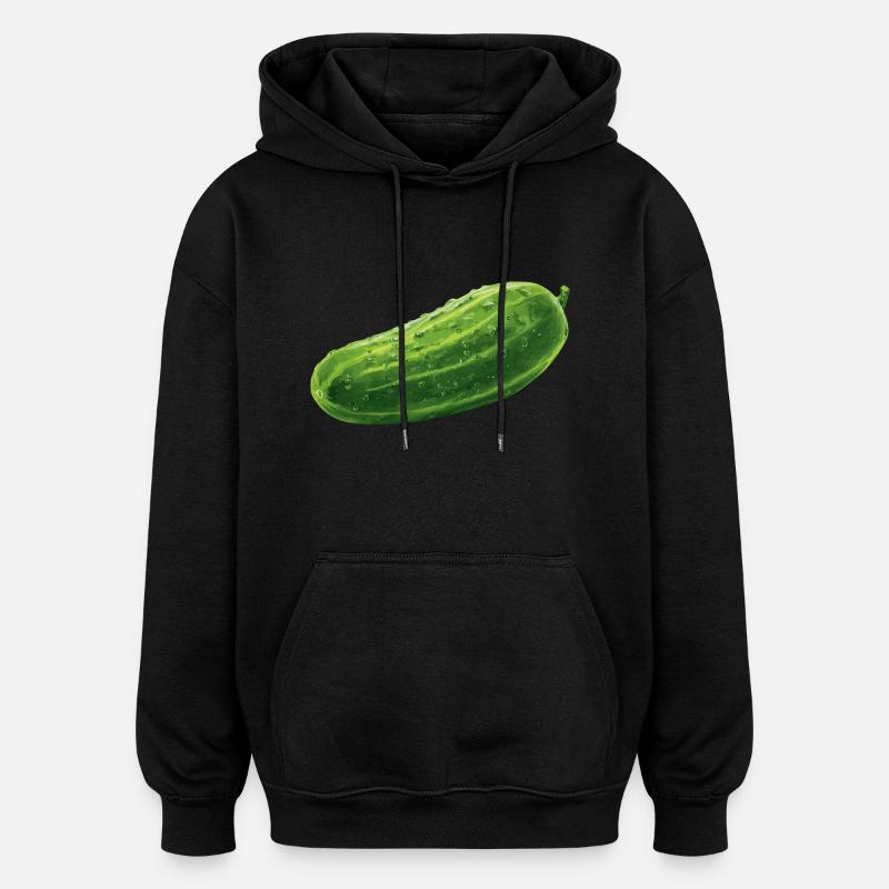 Concombre - Sweat à capuche oversize unisexe - noir