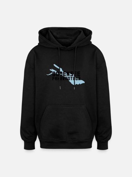Bodensee Fahrradtour - Oversized Unisex Hoodie - Schwarz