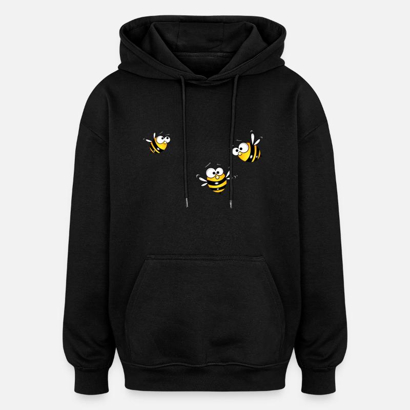 Groupe d’abeilles - Sweat à capuche oversize unisexe - noir