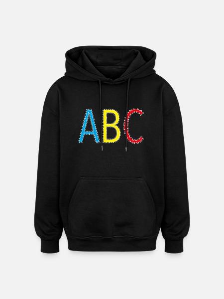 ABC- Schulstart, Schulkind - Oversized Unisex Hoodie - Schwarz