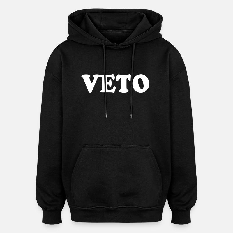 Veto - Sweat à capuche oversize unisexe - noir