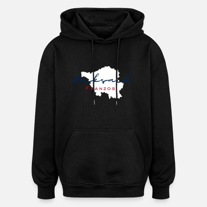 Sac à dos Français - Sweat à capuche oversize unisexe - noir