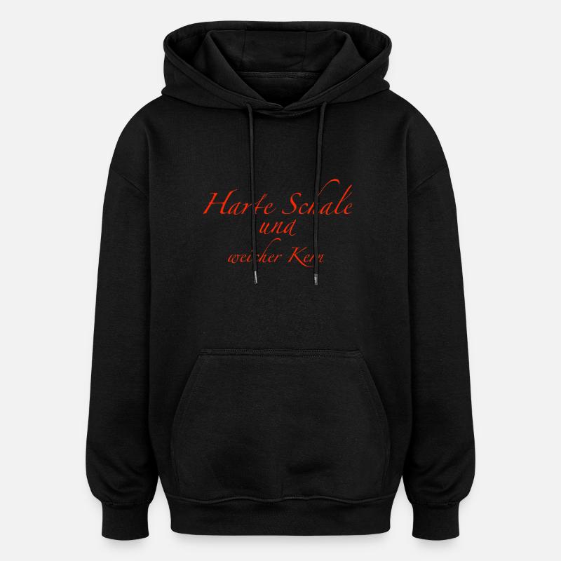 harte Schale - Oversized Unisex Hoodie - Schwarz