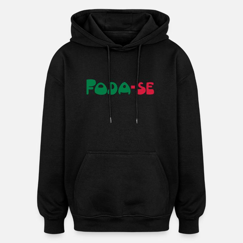 fodase - Sweat à capuche oversize unisexe - noir