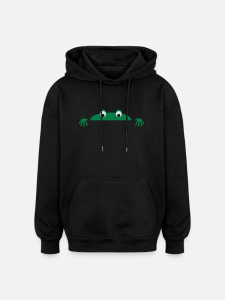 Frog face - Oversized Unisex Hoodie - Schwarz