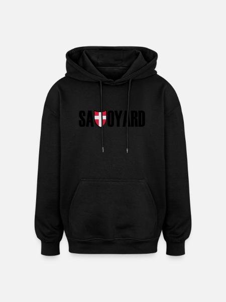savoyard - Sweat à capuche oversize unisexe - noir