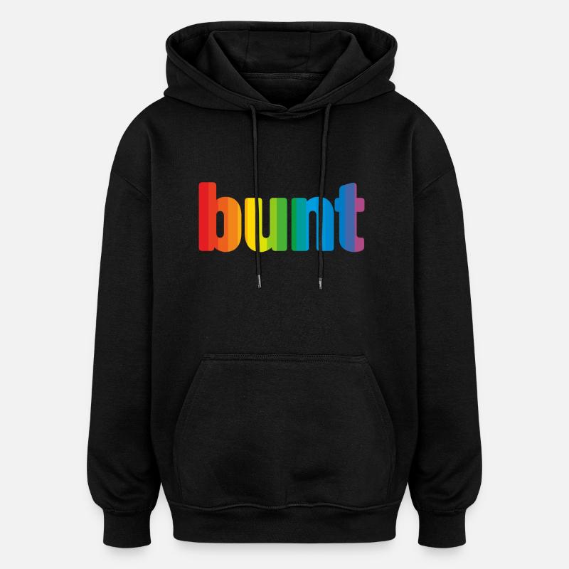 bunt - Oversized Unisex Hoodie - Schwarz