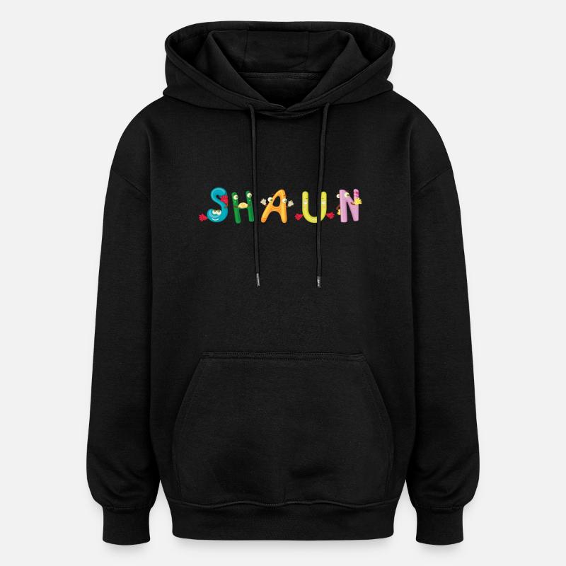 Shaun - Oversized Unisex Hoodie - Schwarz
