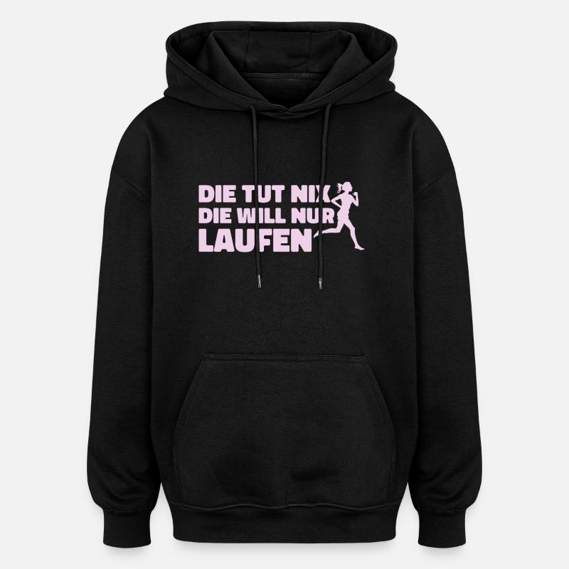 Runner Sport Running Gift - Sweat à capuche oversize unisexe - noir