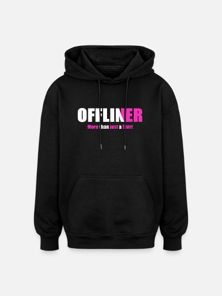 Plus qu’une chemise rose - Sweat à capuche oversize unisexe - noir