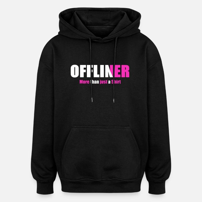 Plus qu’une chemise rose - Sweat à capuche oversize unisexe - noir