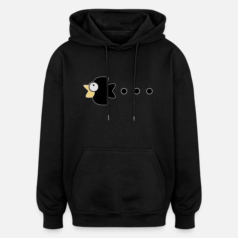 crow - Sweat à capuche oversize unisexe - noir