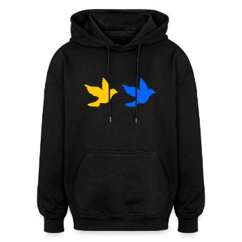Ukraine - Oversized Unisex Hoodie - black - Front - Noah (186cm)
