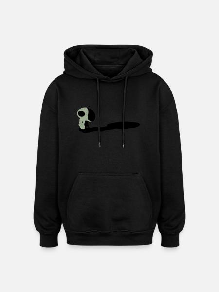 Mushroom head - Oversized Unisex Hoodie - black