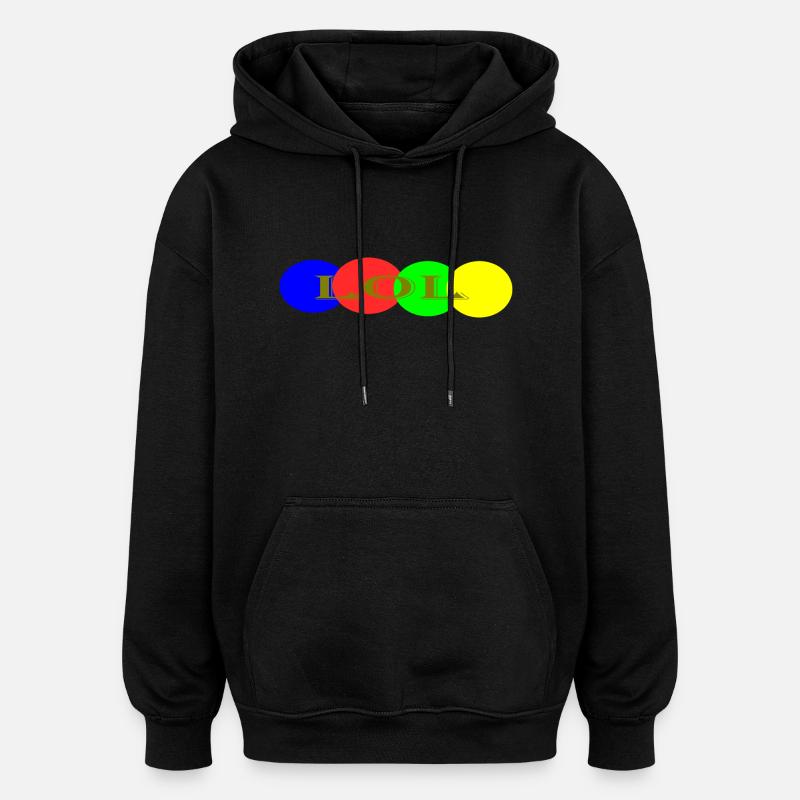 LOL - Sweat à capuche oversize unisexe - noir