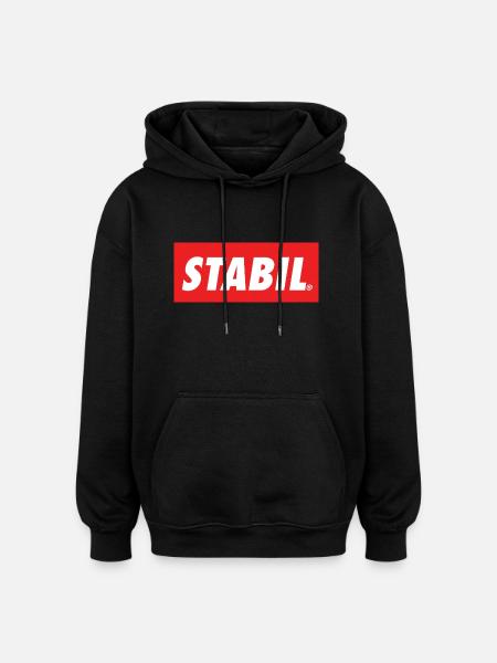 Stabil - Oversized Unisex Hoodie - Schwarz