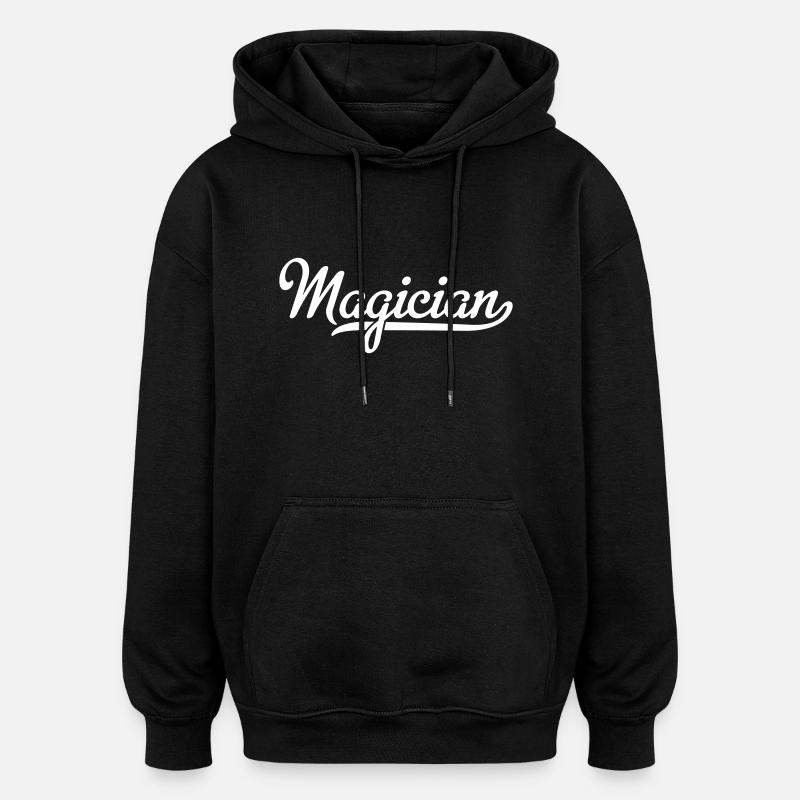 Zauberer - Oversized Unisex Hoodie - Schwarz