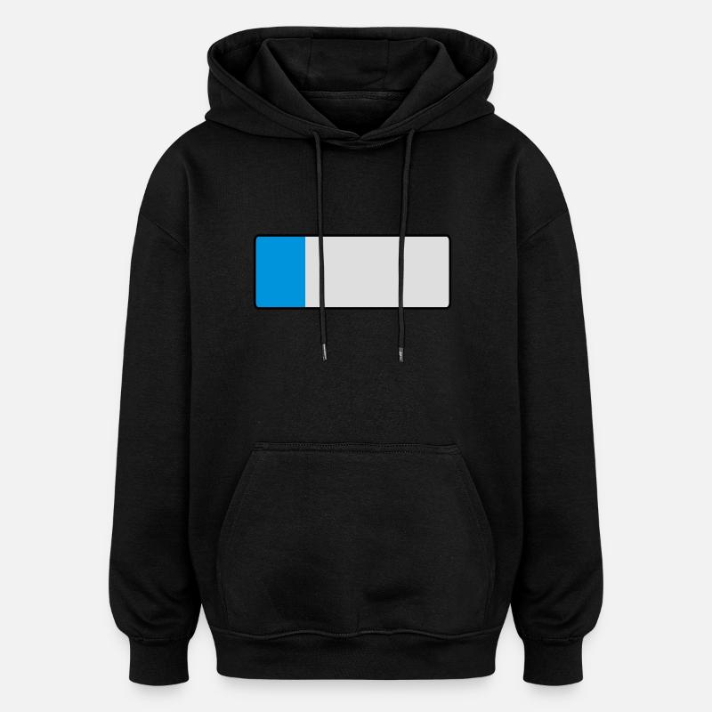 _blank_kurz - Sweat à capuche oversize unisexe - noir