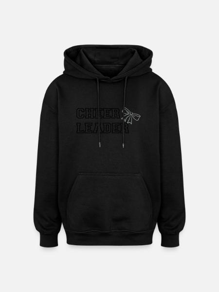 Cheerleaderschriftzug Bow - Oversized Unisex Hoodie - Schwarz