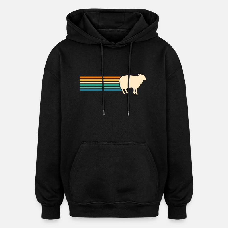 Shepherd Sheep - Oversized Unisex Hoodie - black