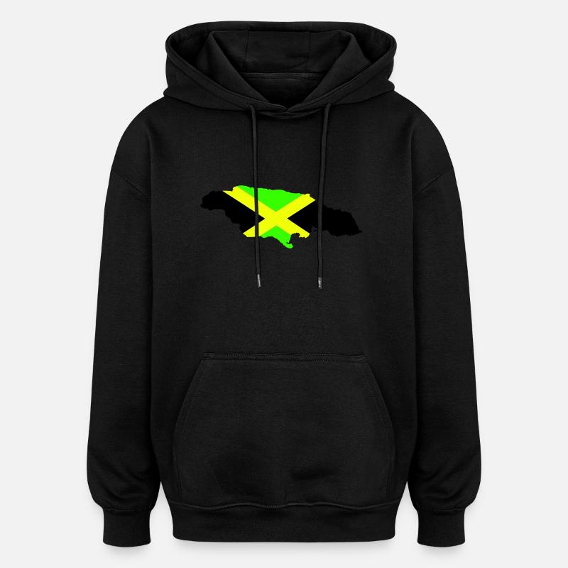 Jamaïque - Sweat à capuche oversize unisexe - noir