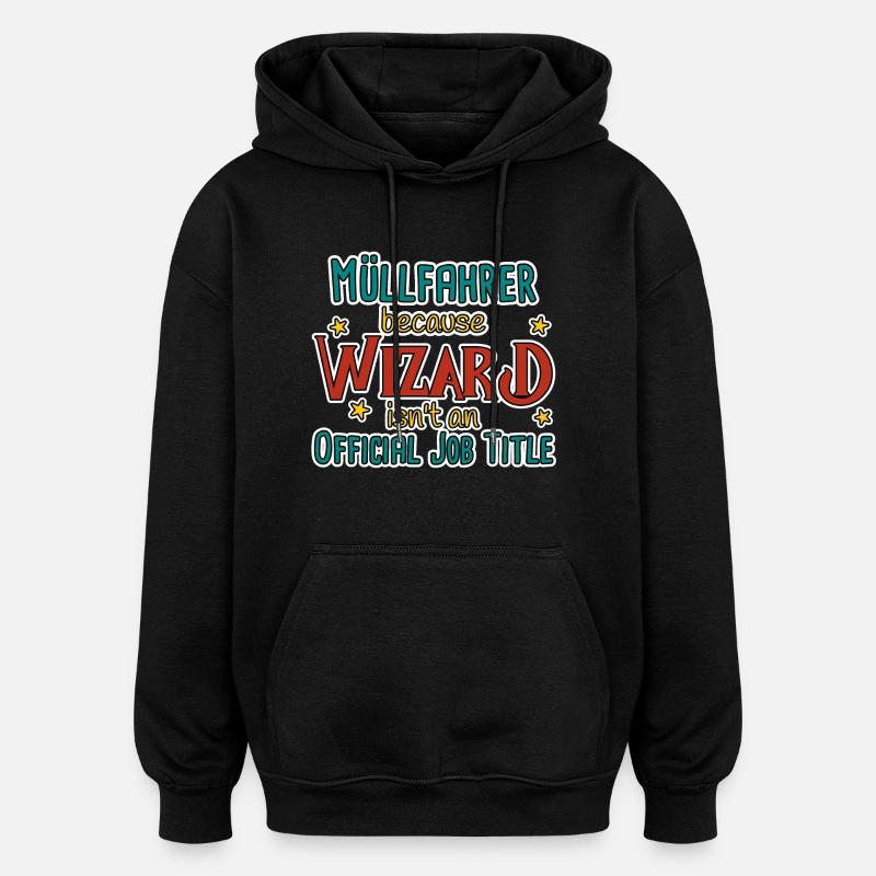 Assistant de ramassage - Sweat à capuche oversize unisexe - noir