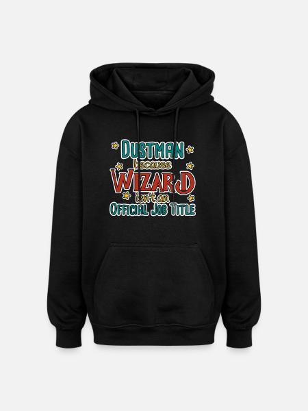 Dustman Wizard - Oversized Unisex Hoodie - black