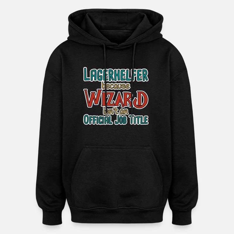 Warehouse Helper Wizard - Oversized Unisex Hoodie - black