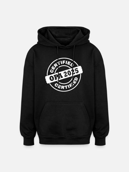 Papy 2025 - Sweat à capuche oversize unisexe - noir