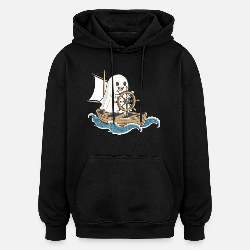 Ghost Sailor Halloween - Sweat à capuche oversize unisexe - noir